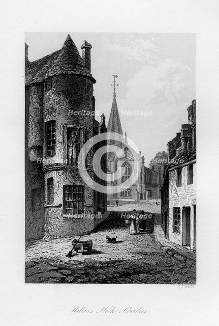 Wallace's Nook, Aberdeen, 1840. Artist: C J Smith