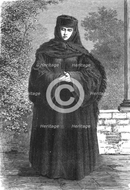 'Wallachian Lady in Travelling Costume; A Visit to the Danubian Principalities', 1875. Creator: Nelson Boyd.