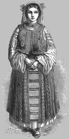Wallachian Peasant-Girl; A Visit to the Danubian Principalities 1875. Creator: Unknown