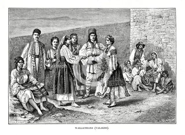 Wallachians, 1879.Artist: E Ronjat