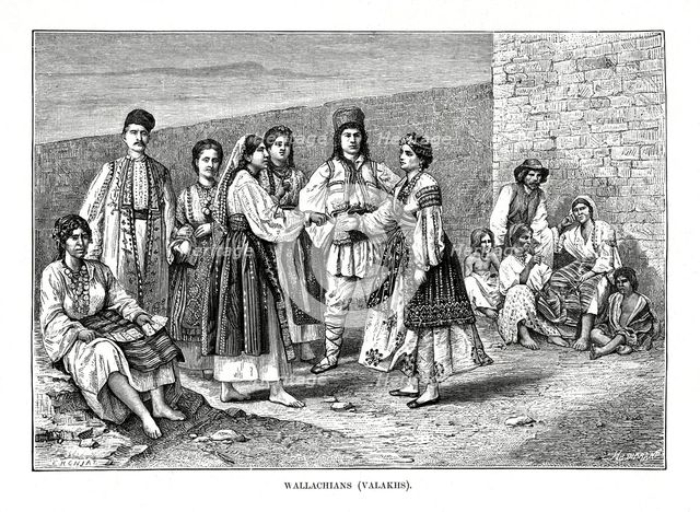 Wallachians, 1879.Artist: E Ronjat
