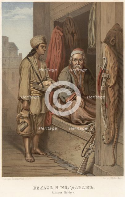 Wallachians and Moldovans, 1862. Creator: Karl Fiale.