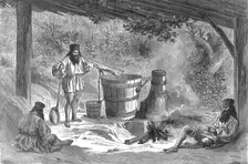 Wallachians Distilling Slievovitz'; A Visit to the Danubian Principalities 1875. Creator: Nelson Boyd