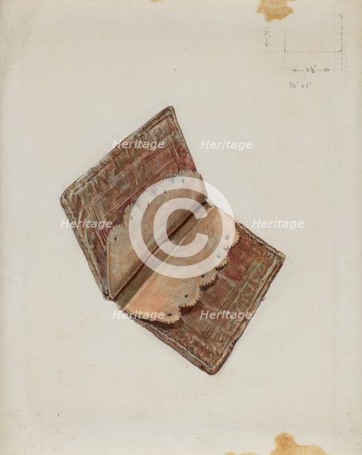 Wallet, c. 1936. Creator: Hugh Clarke.