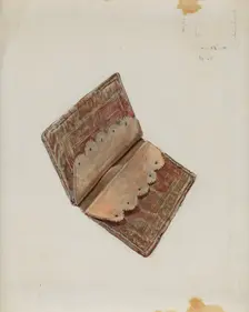 Wallet, c. 1936. Creator: Hugh Clarke