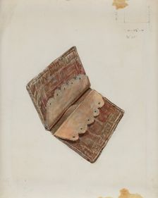 Wallet, c. 1936. Creator: Hugh Clarke