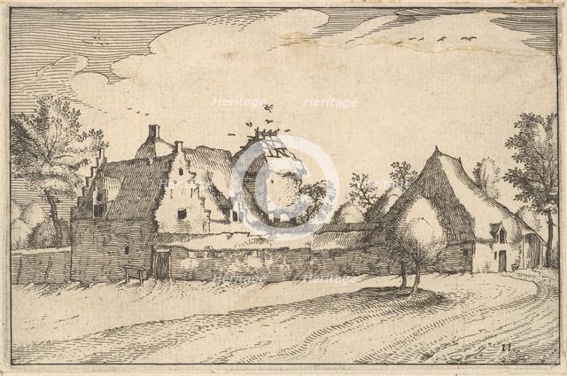 Walled Farm, plate 11 from Regiunculae et Villae Aliquot Ducatus Brabantiae, ca. 1610. Creator: Claes Jansz Visscher.