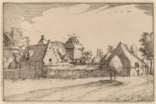 Walled Farm, published 1612. Creator: Claes Jansz Visscher