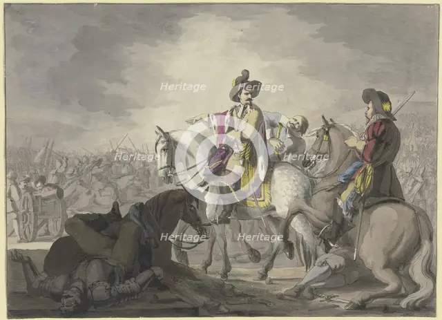 Wallenstein at the Battle of Lützen, early 19th century. Creator: Franz Pforr.