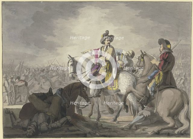Wallenstein at the Battle of Lützen, early 19th century. Creator: Franz Pforr.