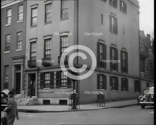 Wallis Simpson's Old House in Baltimore, 1936. Creator: British Pathe Ltd.