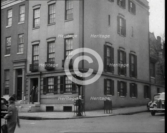 Wallis Simpson's Old House in Baltimore, 1936. Creator: British Pathe Ltd.
