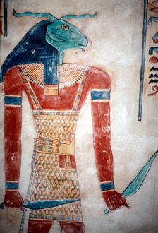 Wallpainting from the tomb of a prince, Valley of the Queens, Luxor, Egypt, c12th century BC