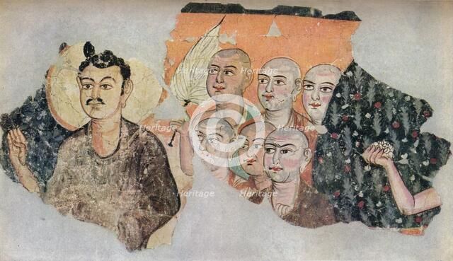 'Wallpainting recovered from a ruined shrine at Miran', c300. Artist: Unknown.