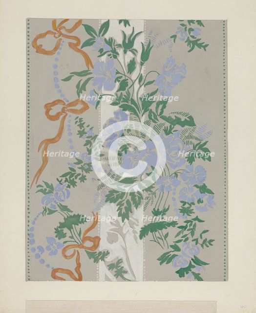 Wallpaper, 1935/1942. Creator: Mina Lowry.