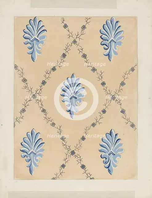 Wallpaper, 1935/1942. Creator: Mina Lowry.
