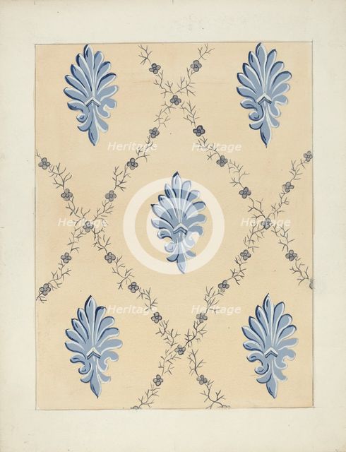 Wallpaper, 1935/1942. Creator: Mina Lowry.