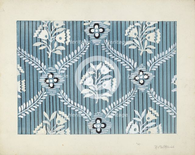 Wallpaper, 1935/1942. Creator: N. Rathovich.