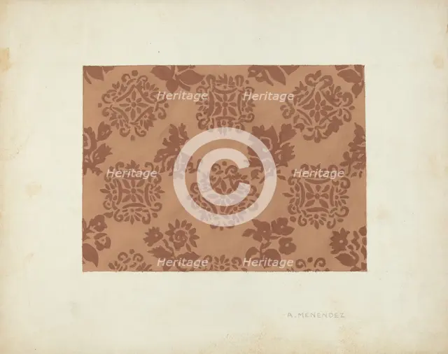 Wallpaper, 1935/1942. Creator: A. Menendez.