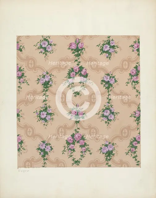 Wallpaper, 1935/1942. Creator: Lee Hager.