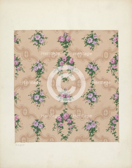 Wallpaper, 1935/1942. Creator: Lee Hager.