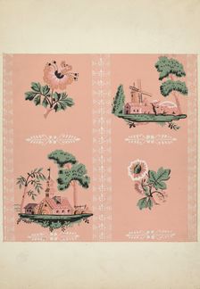 Wallpaper, 1935/1942. Creator: Sidney Liswood