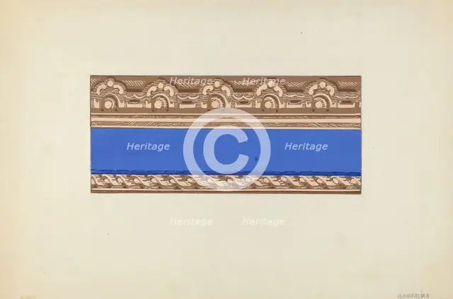 Wallpaper Border, 1935/1942. Creator: Arsen Maralian.