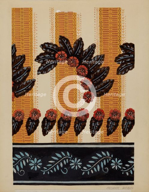 Wallpaper Border, 1935/1942. Creator: George Robin.