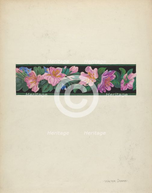 Wallpaper Border, c. 1939. Creator: Walter Doran.