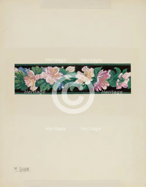 Wallpaper Border, c. 1939. Creator: Moses Bank.
