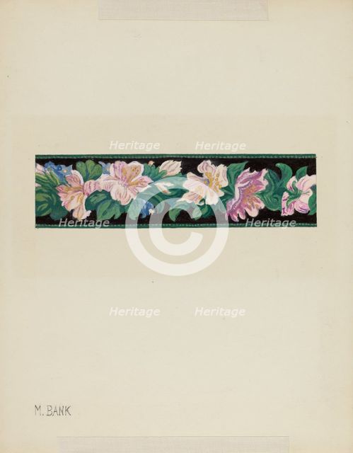 Wallpaper Border, c. 1939. Creator: Moses Bank.