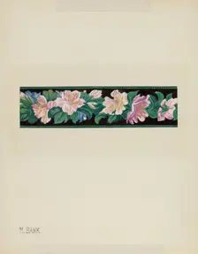 Wallpaper Border, c. 1939. Creator: Moses Bank