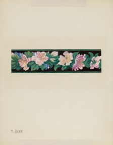 Wallpaper Border, c. 1939. Creator: Moses Bank