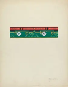 Wallpaper Border, c. 1940. Creator: Walter Doran