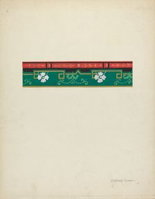 Wallpaper Border, c. 1940. Creator: Walter Doran