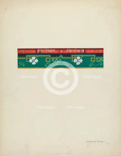 Wallpaper Border, c. 1940. Creator: Walter Doran.