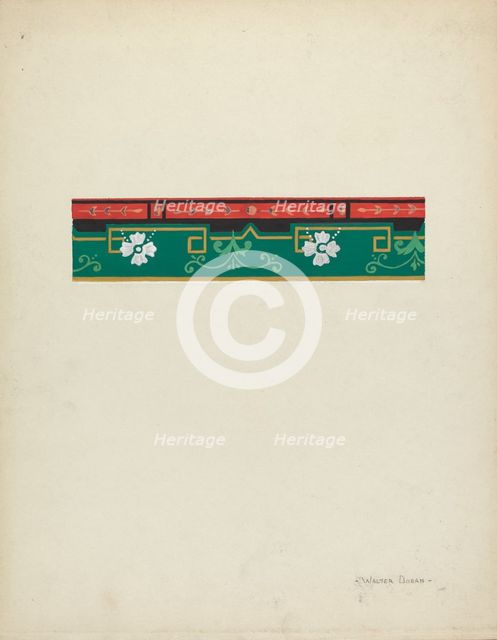 Wallpaper Border, c. 1940. Creator: Walter Doran.