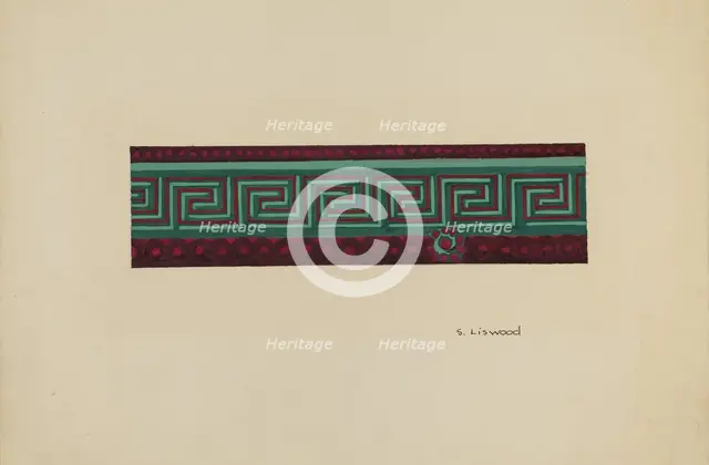 Wallpaper Border, c. 1940. Creator: Sidney Liswood.