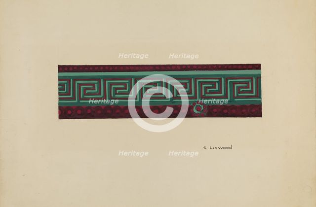 Wallpaper Border, c. 1940. Creator: Sidney Liswood.