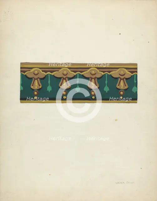 Wallpaper, c. 1939. Creator: Walter Doran.