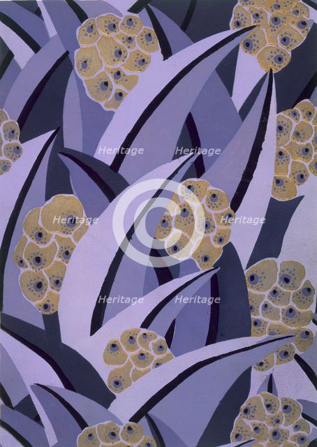 Wallpaper design by Maison Gaillard, pub. 1930. Creator: French School (20th Century).