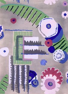 Wallpaper design by Maison Hans et Fils, pub. 1930. Creator: French School (20th Century)