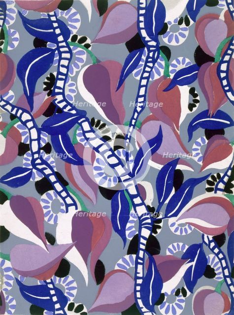 Wallpaper design by Maison Martine, pub. 1930. Creator: French School (20th Century).