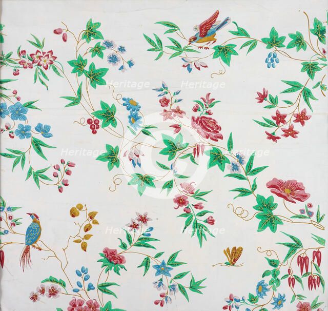 Wallpaper Fragment: "Depose au Tribunal de Commerce", Paris, 1815/25. Creator: Unknown.