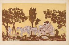 Wallpaper from Bandbox, 1936. Creator: Charlotte Angus