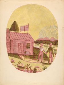 Wallpaper from Bandbox, c. 1937. Creator: Charlotte Angus