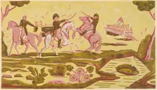 Wallpaper from Bandbox, c. 1937. Creator: Charlotte Angus