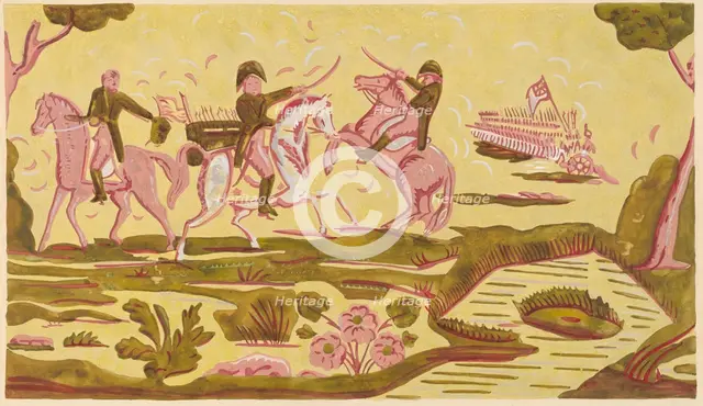 Wallpaper from Bandbox, c. 1937. Creator: Charlotte Angus.