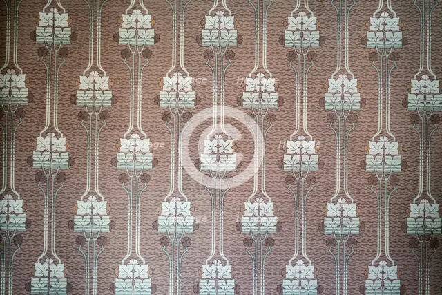 Wallpaper, House of the Quakers, 50 Sq. Ambiorix, 1899, (c2014-2017). Artist: Alan John Ainsworth.