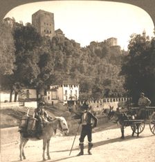 Walls and Towers of the Alhambra, Granada, Spain 1896. Creator: Works and Sun Sculpture Studios